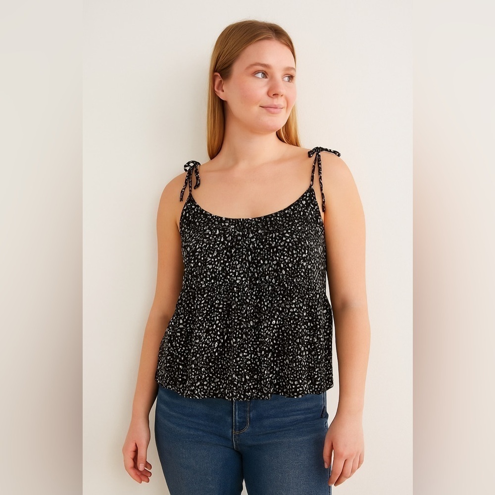 NWT Black and White Spotted Women's Tank